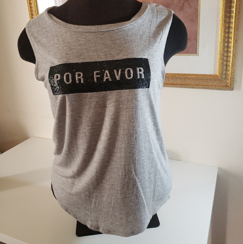 U ❤ Cloaet LA black glitter top